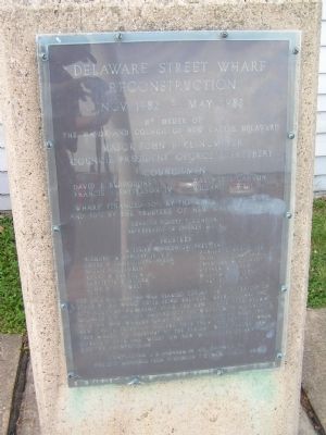 Delaware Street Wharf Reconstruction Marker image. Click for full size.