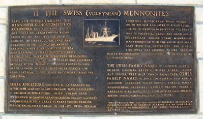 The Swiss (Yolynian) Mennonites Marker. Click for full size. The Swiss (Yolynian) Mennonites Marker image. Click for full size.