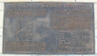 Anabaptist - Mennonite Faith & Life Marker image. Click for full size.