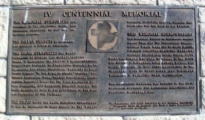 Centennial Memorial Marker. Click for full size. Centennial Memorial Marker image. Click for full size.