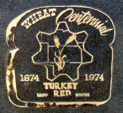 Turkey Red Wheat Centennial Logo on Marker image. Click for full size.