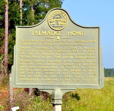 Talmadge Home Marker image. Click for full size.