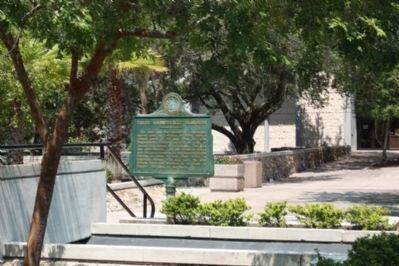 First Gainesville Skirmish side of Marker, at the Municipal Building southside plaza image. Click for full size.