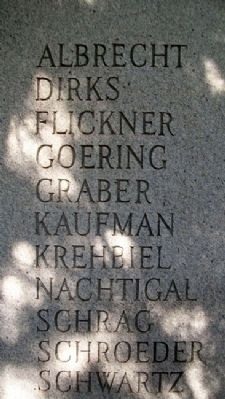 Swiss Mennonite Family Names on Congregation Marker image. Click for full size.