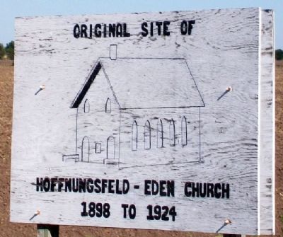 Original Site of Hoffnungsfeld-Eden Church Marker image. Click for full size.