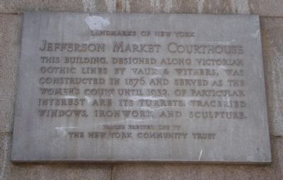 Jefferson Market Courthouse Marker image. Click for full size.