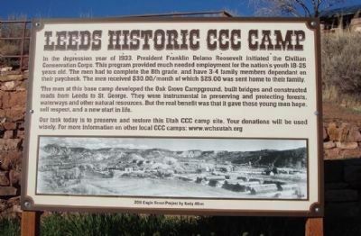 Leeds Historic CCC Camp Marker image. Click for full size.