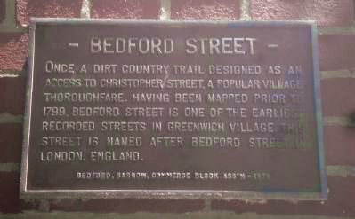Bedford Street Marker image. Click for full size.