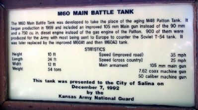 M60 Main Battle Tank Marker image. Click for full size.