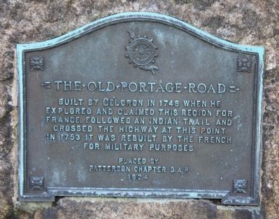 The Old Portage Road Marker image. Click for full size.