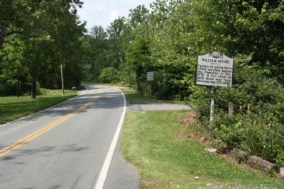 William Moore Marker, looking north along Sand Hill Road image. Click for full size.