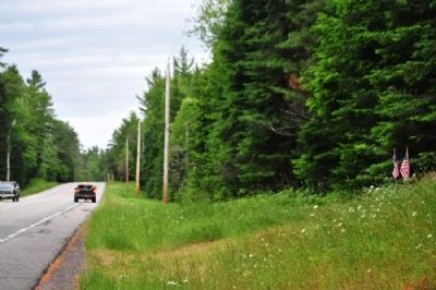 The Site of Camp S-60 Marker as seen facing North on Rte 30. image. Click for full size.