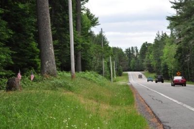 The Site of Camp S-60 Marker as seen facing South on Rte 30. image. Click for full size.