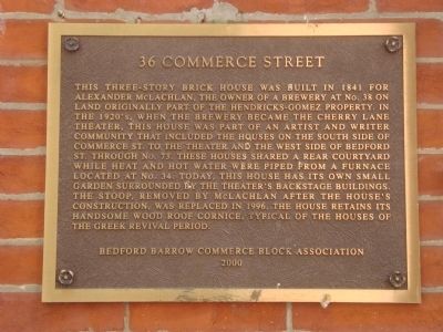 36 Commerce Street Marker image. Click for full size.