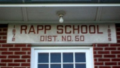 Rapp School Name Lintel image. Click for full size.