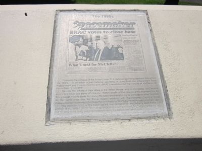 McClellan Air Force Base Marker - Panel 7b - The 1990's image. Click for full size.