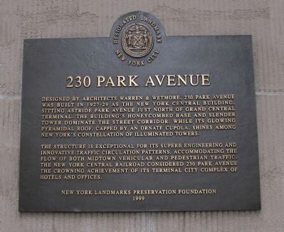 230 Park Avenue Marker image. Click for full size.