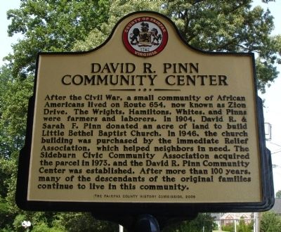 David R. Pinn Community Center Marker image. Click for full size.