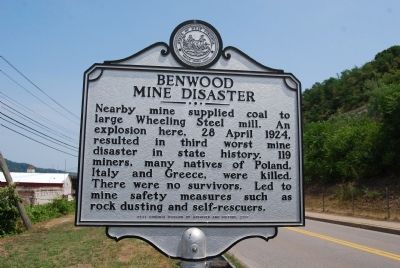Benwood Mine Disaster Marker image. Click for full size.