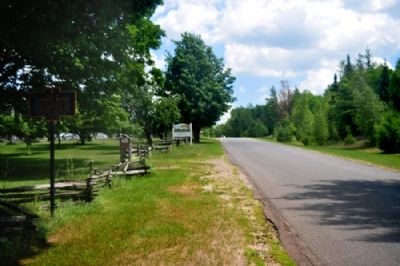 Almanzo Wilder Marker as seen facing South on Stacy Rd. image. Click for full size.