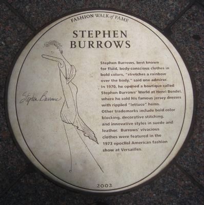Stephen Burrows Marker. Click for full size. Stephen Burrows Marker image. Click for full size.
