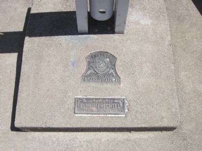 Plaques Mounted at the Base of the Flag Pole image. Click for full size.