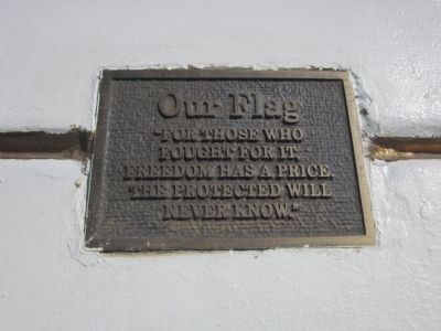 Plaque Mounted on the Monument - Behind the Flag Pole image. Click for full size.