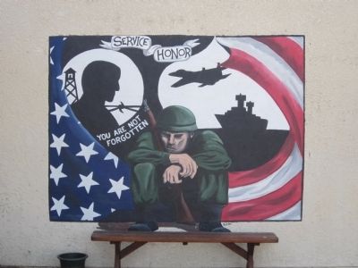 Mural on the Wall of the VFW Hall. Click for full size. Mural on the Wall of the VFW Hall image. Click for full size.