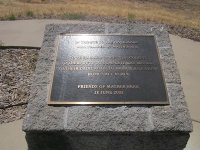 Mather Air Force Base Navigators Monument Marker 2 image. Click for full size.