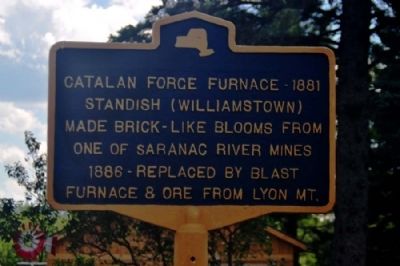 Catalan Forge Furnace - 1881 Marker image. Click for full size.