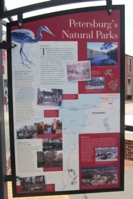 Petersburg’s Natural Parks Marker. Click for full size. Petersburg’s Natural Parks Marker image. Click for full size.