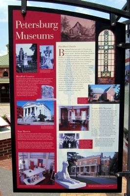Petersburg Museums Marker. Click for full size. Petersburg Museums Marker image. Click for full size.