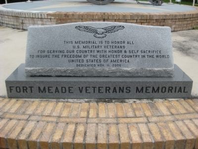 Fort Meade Veterans Memorial. Click for full size. Fort Meade Veterans Memorial image. Click for full size.