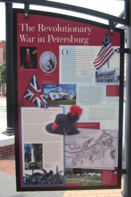 The Revolutionary War in Petersburg Marker. Click for full size. The Revolutionary War in Petersburg Marker image. Click for full size.