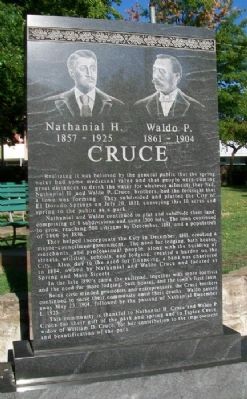 Nathaniel H. and Waldo P. Cruce Marker image. Click for full size.
