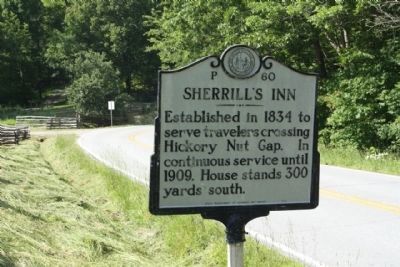 Sherrill's Inn Marker, looking back west image. Click for full size.