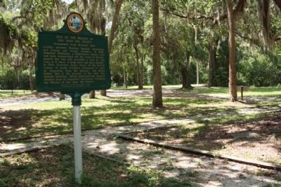 Site of the Mission of San Juan del Puerto Marker near Ft. George Road. Click for full size. Site of the Mission of San Juan del Puerto Marker near Ft. George Road image. Click for full size.