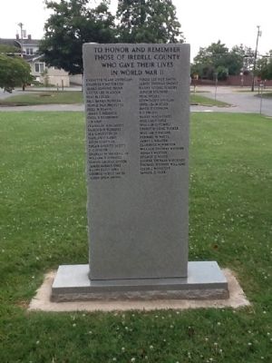 Iredell County World War II Memorial Marker image. Click for full size.