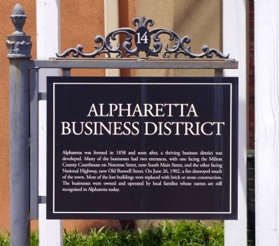 Alpharetta Business District Marker image. Click for full size.