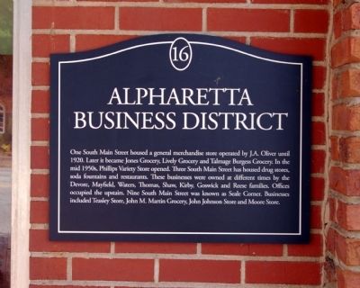 Alpharetta Business District Marker image. Click for full size.