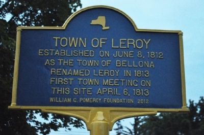 Town of LeRoy Marker image. Click for full size.