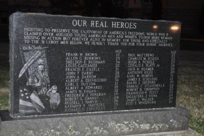 LeRoy WWII veterans' monument image. Click for full size.
