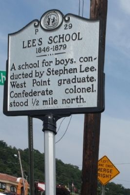 Lee's School Marker image. Click for full size.