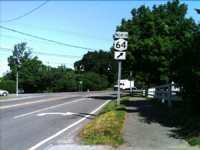 District #1 Marker as seen facing North on Mendon Rd. image. Click for full size.