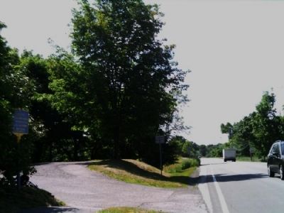District #1 Marker as seen facing South on Mendon Rd. image. Click for full size.