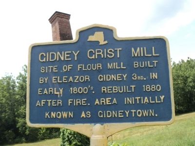 Gidney Grist Mill Marker image. Click for full size.