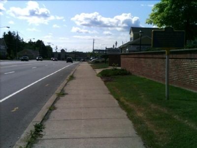 Spring House - 1822 Marker as seen facing East on Monroe Ave. image. Click for full size.