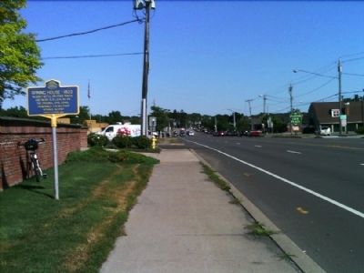 Spring House - 1822 Marker as seen facing West on Monroe Ave. image. Click for full size.