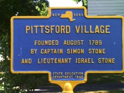 Pittsford Village Marker. Click for full size. Pittsford Village Marker image. Click for full size.
