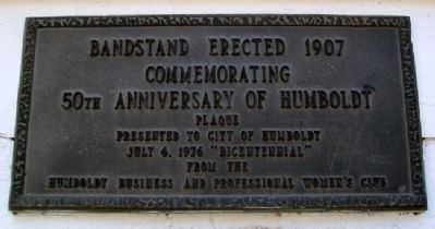 50th Anniversary of Humboldt Marker image. Click for full size.